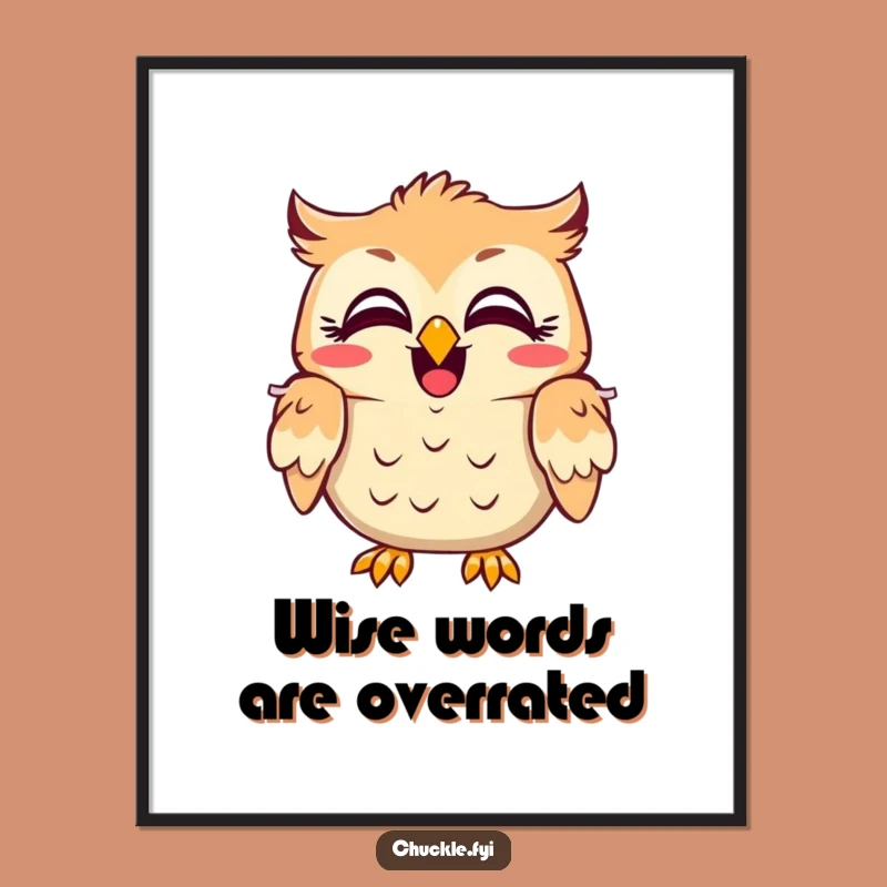 Free Printable Owl Laugh Wall Art: Amused Owl Downloadable Decor for a Happy Home!