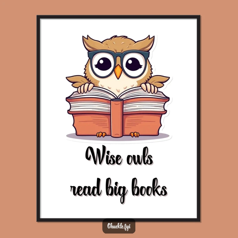 Free Printable Owl Wall Art: Funny Spectacled Scholar Downloadable Decor for Book Lovers