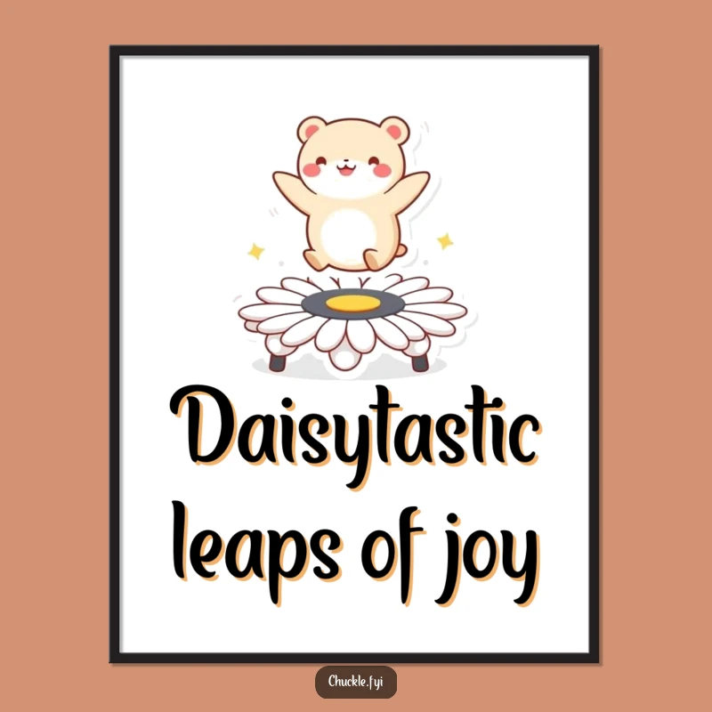 Free Printable Wall Art: Bouncy Daisy Animal, Hilarious Funny Art for Kids