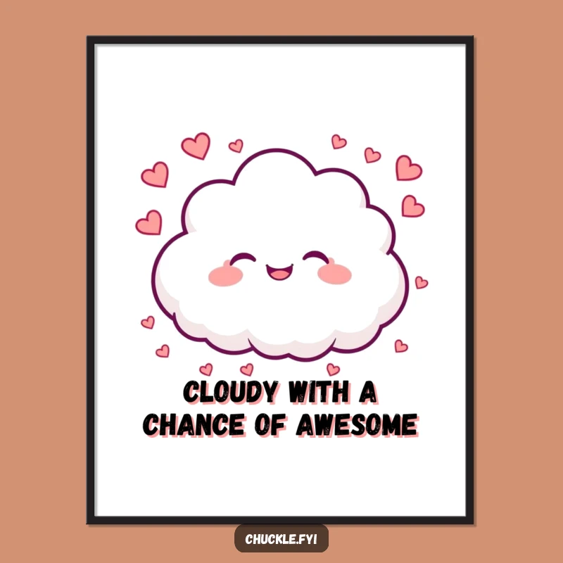 Free Printable Wall Art: Heart-Raining Cloud, Whimsical Downloadable Decor for Sweet Spaces