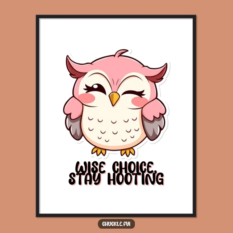 Free Printable Wall Art: Winking Owl Art, Hilarious Downloadable Decor for Whimsical Spaces