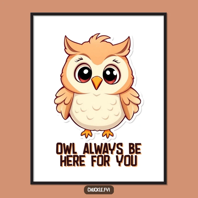 Funny Free Printable Wall Art: Chuckling Owl Laughing, Perfect Downloadable Decor