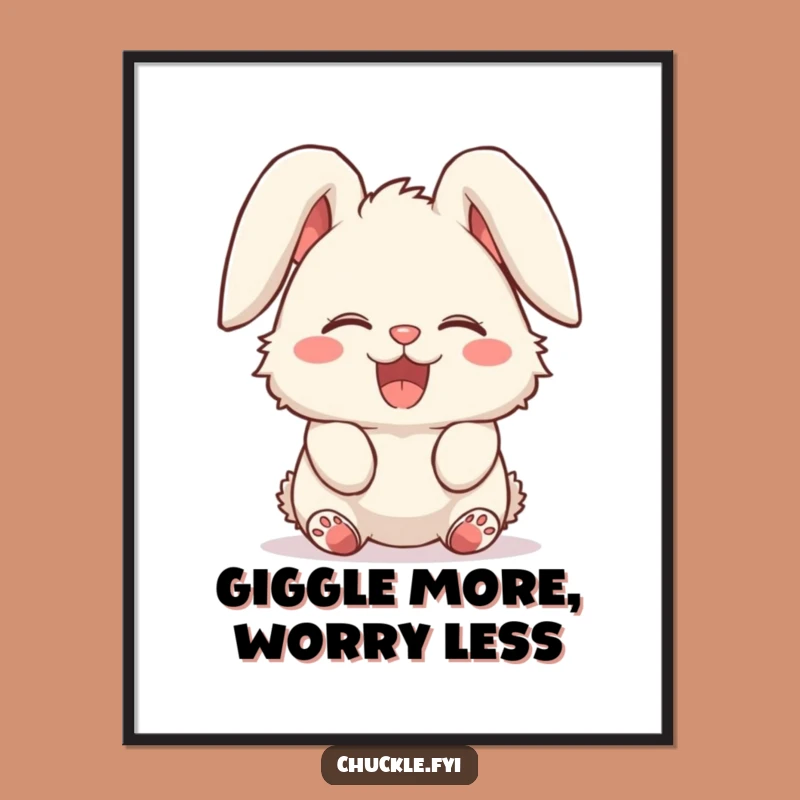Funny Free Printable Wall Art: Giggle Bunny - Adorable Floppy Ears Downloadable Decor!