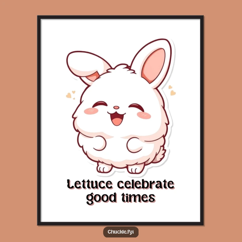 Funny Free Printable Wall Art: Laughing Bunny, Joyful Downloadable Decor