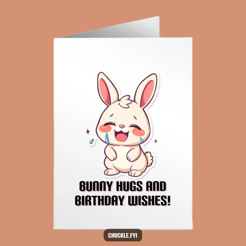 Free Printable Funny Bunny Birthday Card: Giggles galore in this downloadable greeting!
