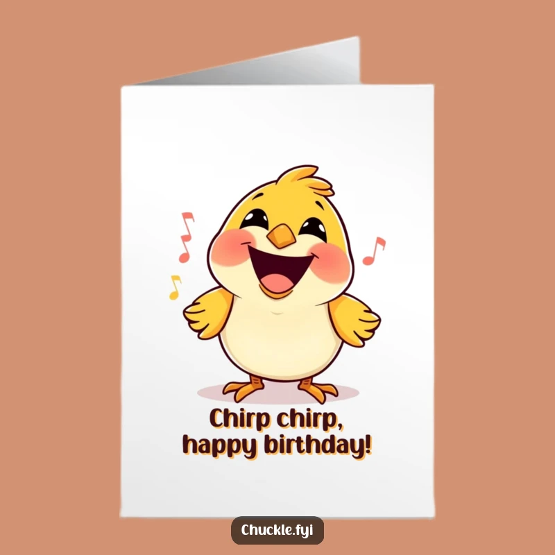 Free Printable Birthday Card: Singing Bird Greeting, Funny Downloadable Gift