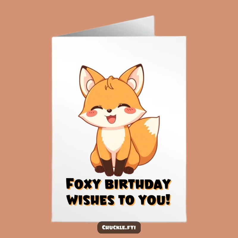 Free Printable Birthday Card: Giggling Fox Wags Tail, Hilarious Downloadable Gift!