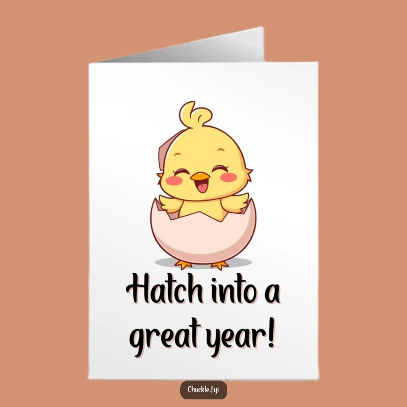 Free Printable Birthday Card: Chirping Chick Hatching! Humorous Downloadable Gift for Fun
