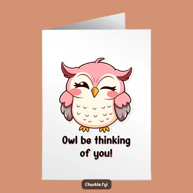 Free Printable Birthday Card: Funny Winking Owl, Perfect Downloadable Gift for Laughs