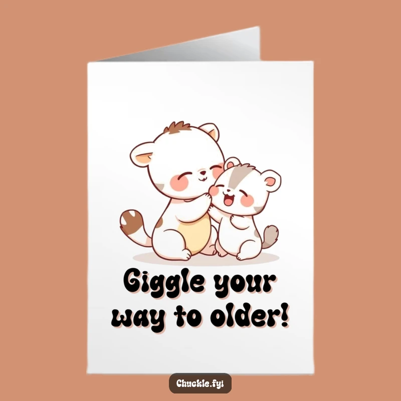 Free Printable Birthday Card: Ticklish Animals, Hilarious Giggles Downloadable Gift