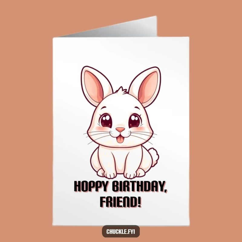 Free Printable Joyful Rabbit Birthday Card - Happy Bopping Downloadable Gift