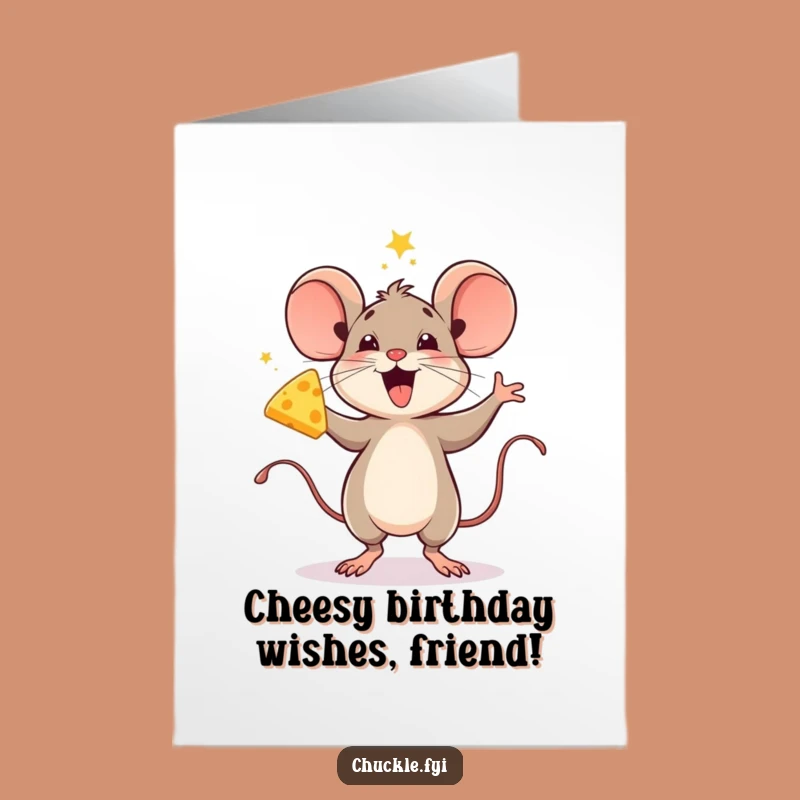 Free Printable Mouse Birthday Card: Jigging Cheesy Funny Downloadable Gift