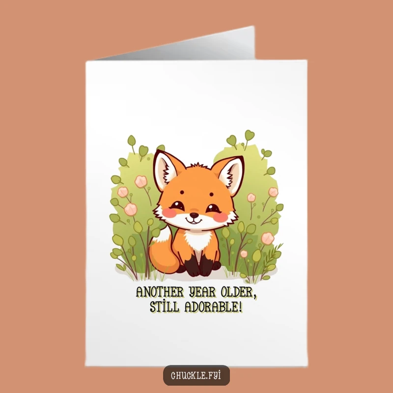Funny Free Printable Fox Birthday Card - A Chuckling Cub for Downloadable Delight