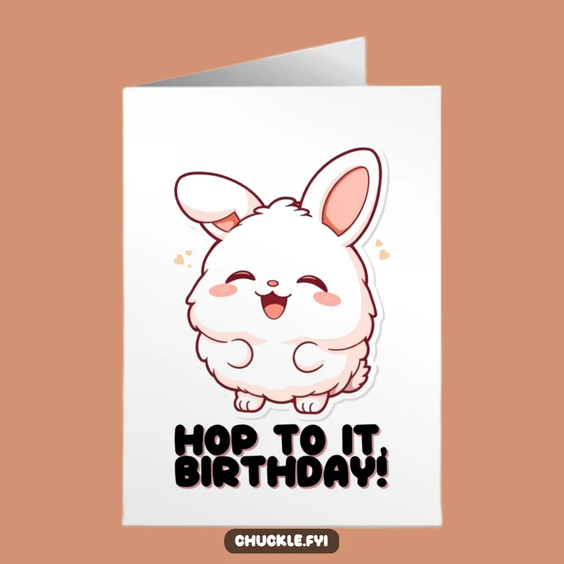 Free Printable Birthday Card: Laughing Bunny, Funny Downloadable Gift for Joy