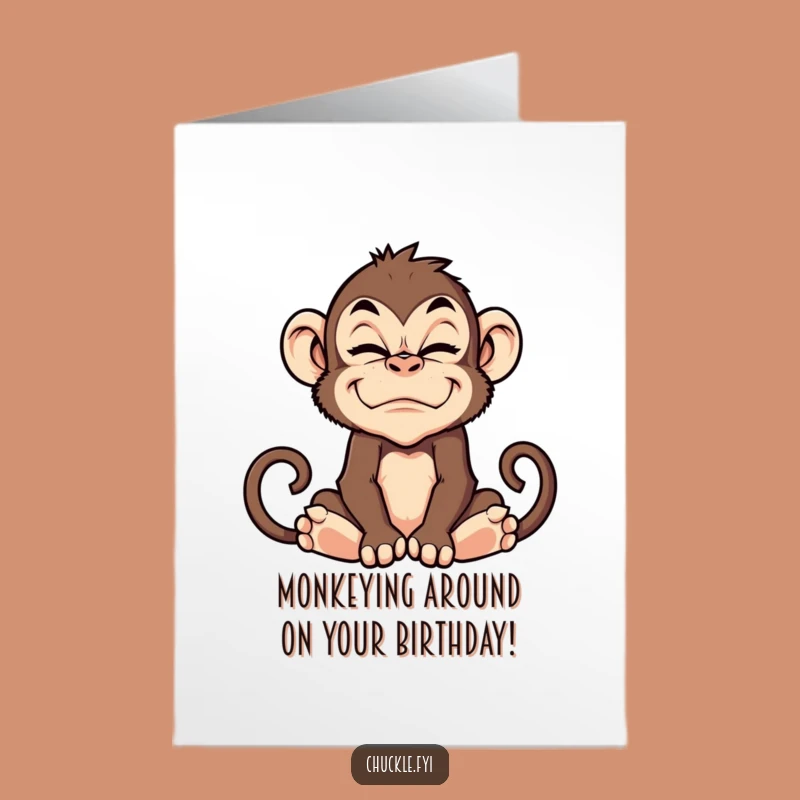 Free Printable Birthday Card: Silly Monkey Grimace, Hilarious Downloadable Gift!