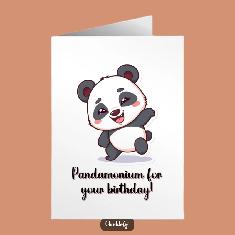 Free Printable Panda Birthday Card: Hilarious Bumbling Panda Funny Downloadable Gift