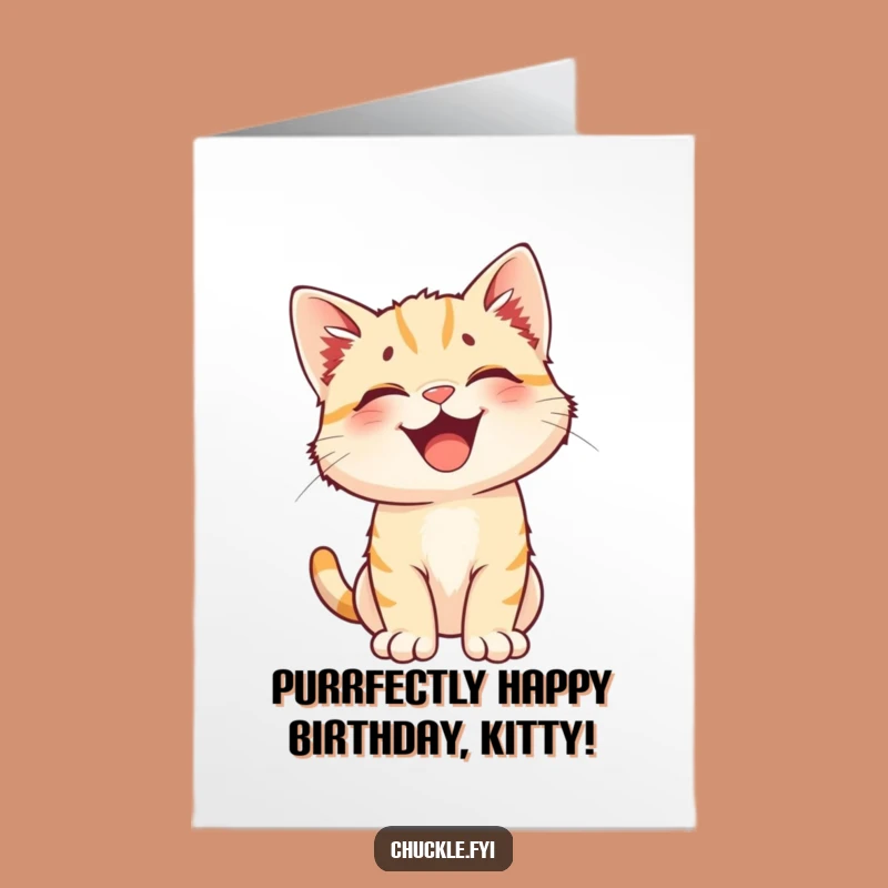Free Printable Kitten Birthday Card - Laughing Feline, Funny Downloadable Gift
