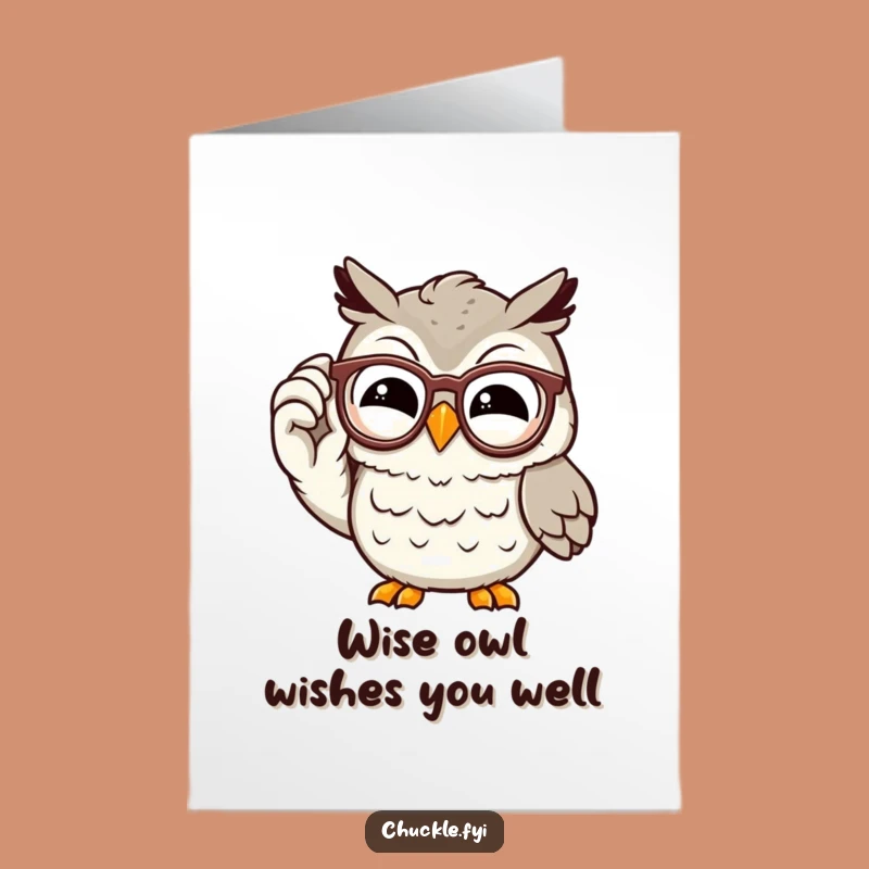 Free Printable Funny Owl Birthday Card: Wise Chuckles Downloadable Gift