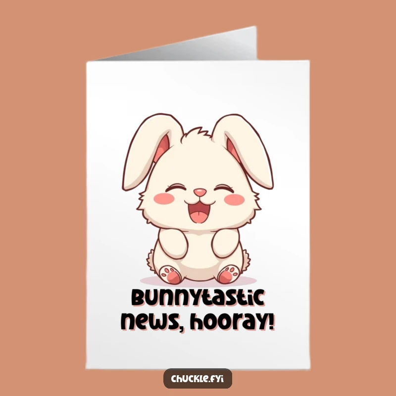 Free Printable Congrats Card: Giggle Bunny - Hilarious Floppy Ears Downloadable Gift!