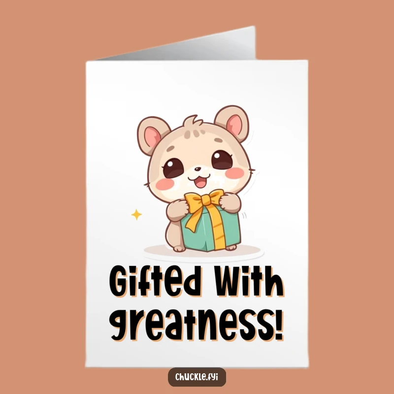 Free Printable Congrats Card: Excited Animal, Gift Wonder Downloadable Gift