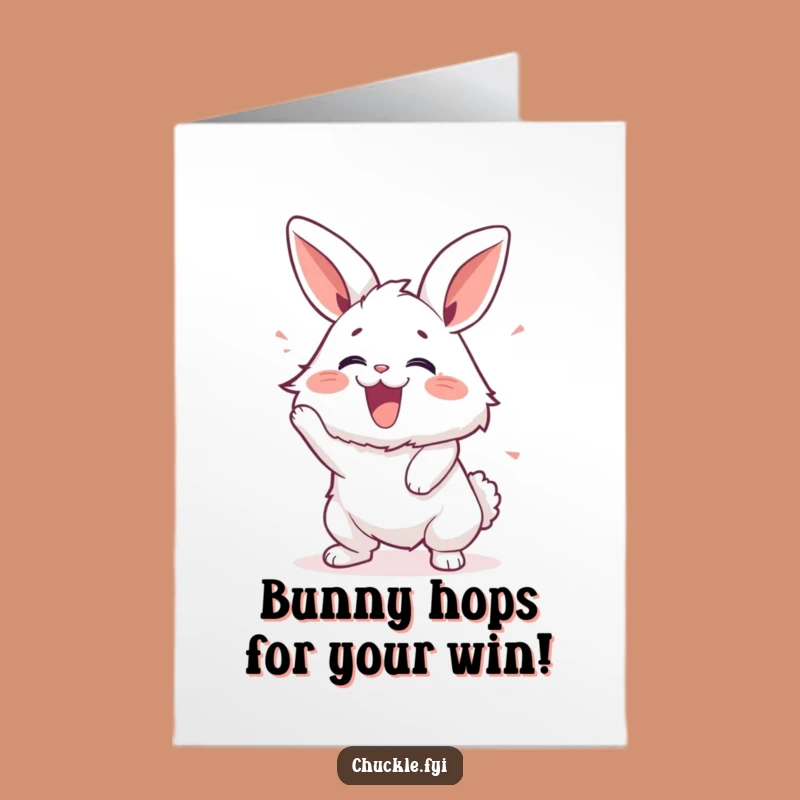 Free Printable Congrats Card: Laughing Bunny, Funny Downloadable Celebration