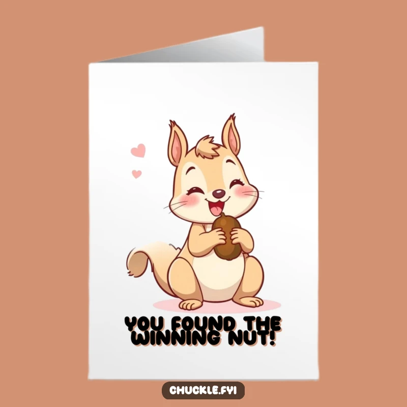 Free Printable Happy Squirrel Congrats Card - Nutty Joy Downloadable Gift