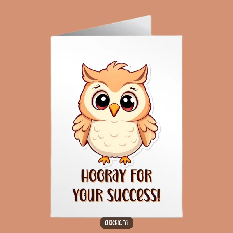 Free Printable Congrats Card: Hilarious Owl Chuckling, Perfect Downloadable Gift