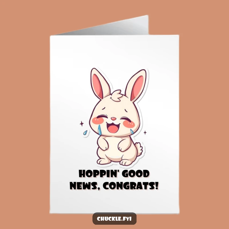 Free Printable Funny Bunny Congrats Card: Giggles and joy in this downloadable celebration!