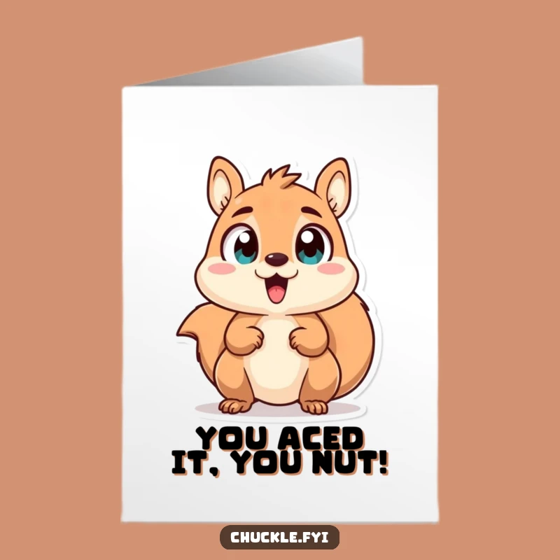 Excited Squirrel Congrats: Free Printable Card, Energetic Downloadable Gift