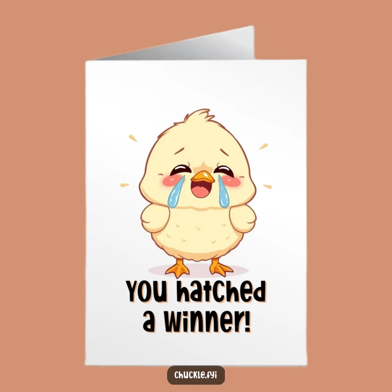 Free Printable Laughing Chick Congratulations Card - Joyful Downloadable Gift
