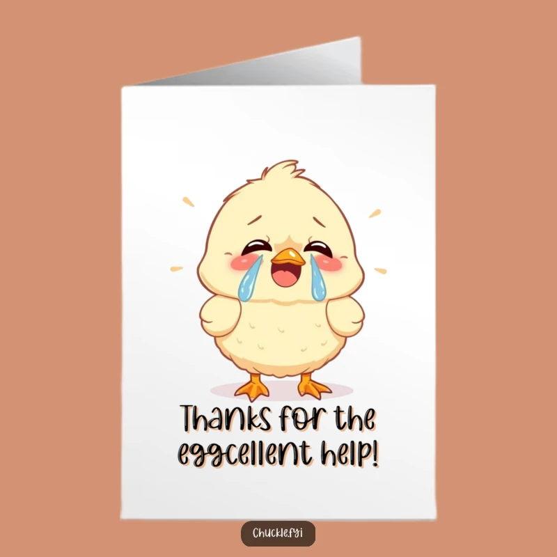 Free Printable Giggling Chick Thank You Card - Heartfelt Downloadable Gift
