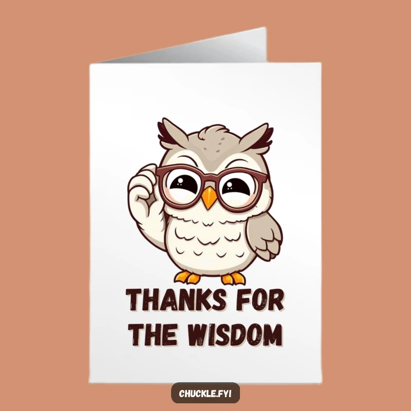 Free Printable Owl Thank You Card: Wise Chuckles Downloadable Appreciation