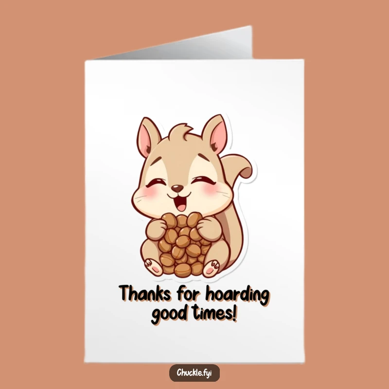 Free Printable Squirrel Thank You Card: Nutsy Thanks Your Way!