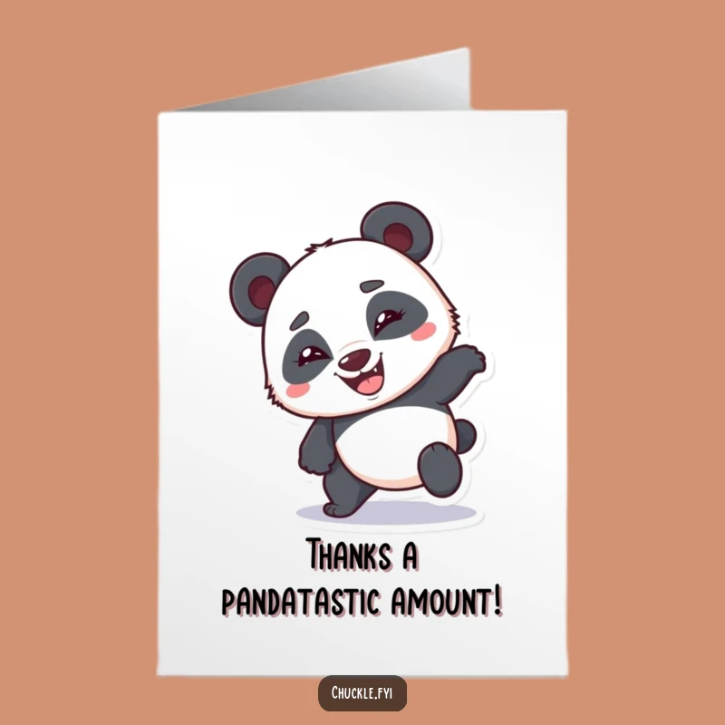 Free Printable Panda Thank You Card: Stumbling Panda, Funny Downloadable Gift