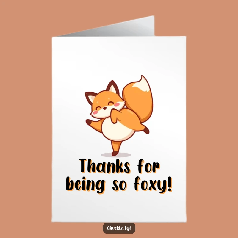 Free Printable Fox Thank You Card: Cartwheeling Gratitude! Downloadable Gift to Show You Care!