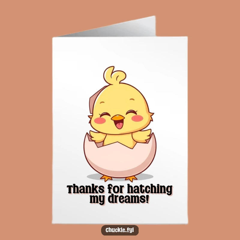 Free Printable Thank You Card: Cheerful Chick Thanks! Funny Downloadable Gift for Gratitude