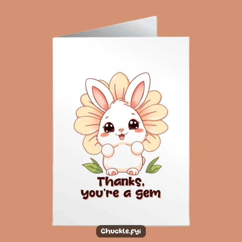 Funny Free Printable Thank You Bunny Card: Adorable Downloadable Gift!