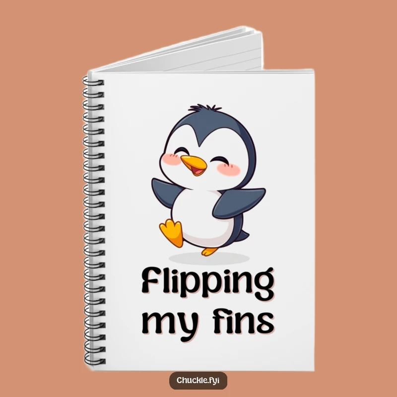 Funny Giggling Penguin Notebook - Jot Down Ideas with Penguin Giggles