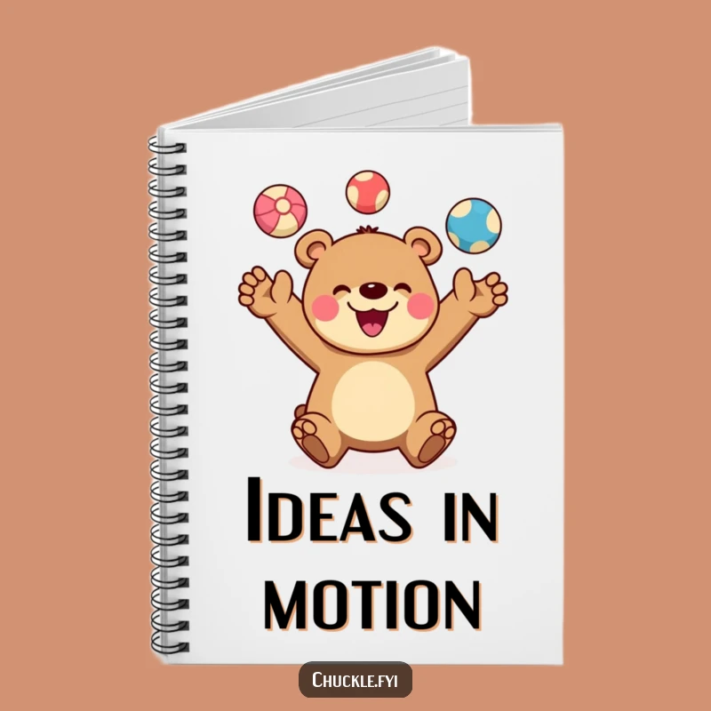 Funny Juggling Bear Notebook: Jot Down Ideas with Cheerful Acrobatics