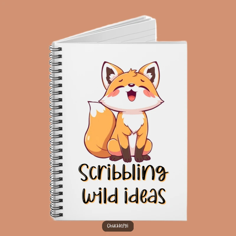 Funny Playful Fox Notebook: Joyful Howling Fox Journal, Great Unique Gift