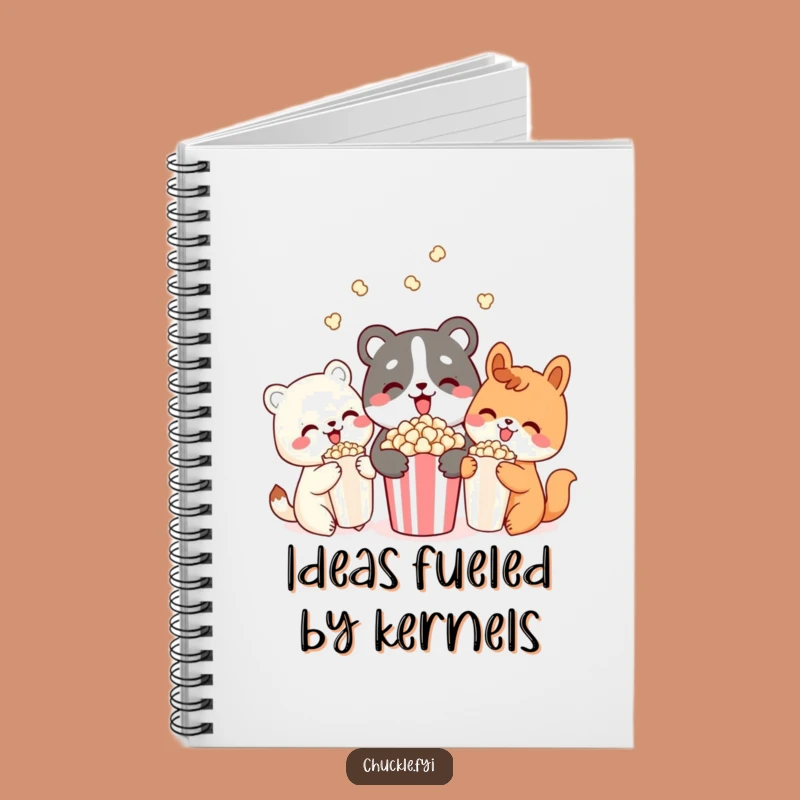 Funny Popcorn Pals Animal Notebook: Jot Down Delights and Snacks, Perfect Gift