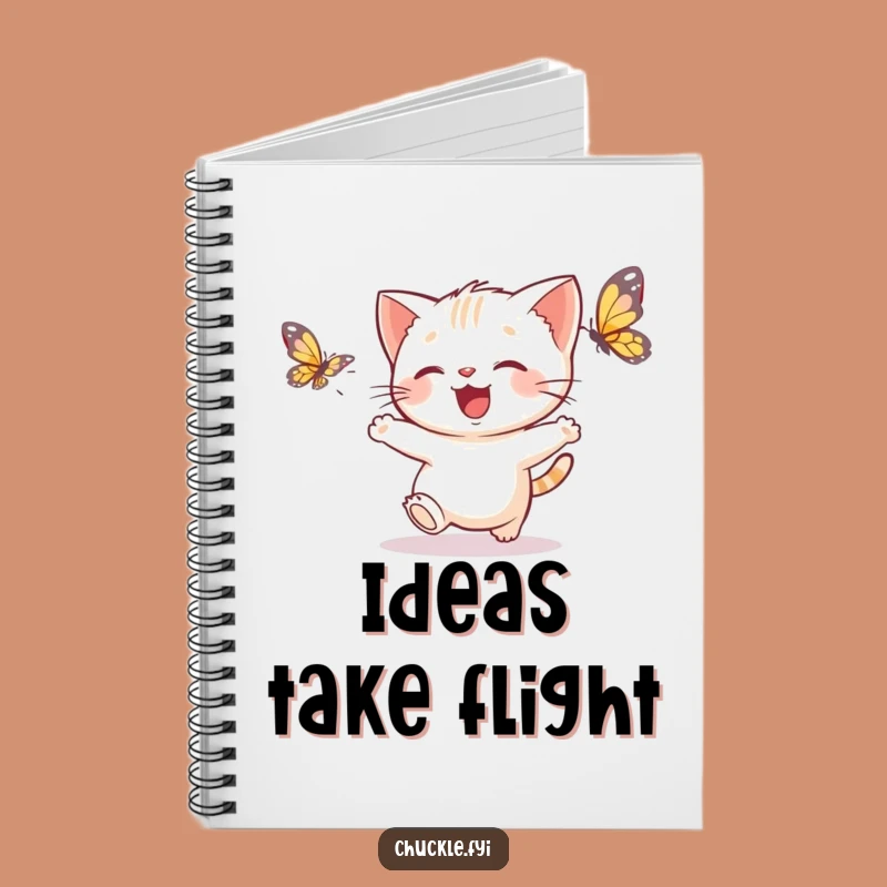 Funny Kitten Butterfly Notebook: Capture Joyful Thoughts, Adorable Journal