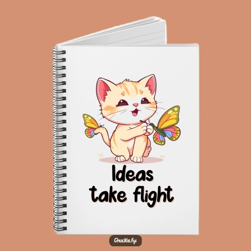 Funny Kitten Notebook: Jot Down Purrs, Butterfly Dreams, Perfect Funny Gift