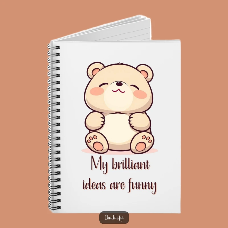 Funny Kawaii Bear Notebook, Jot Down Your Giggles in This Hilarious Journal!
