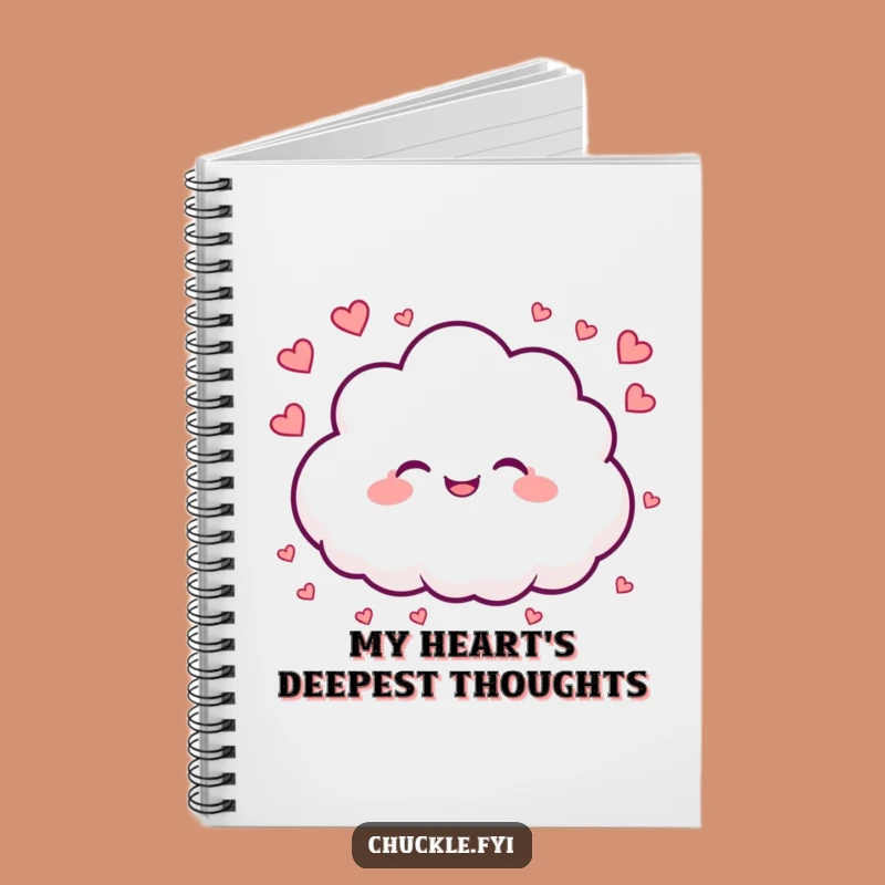 Funny Cloud Notebook: Jot Down Love - A Hearty Gift for Notes