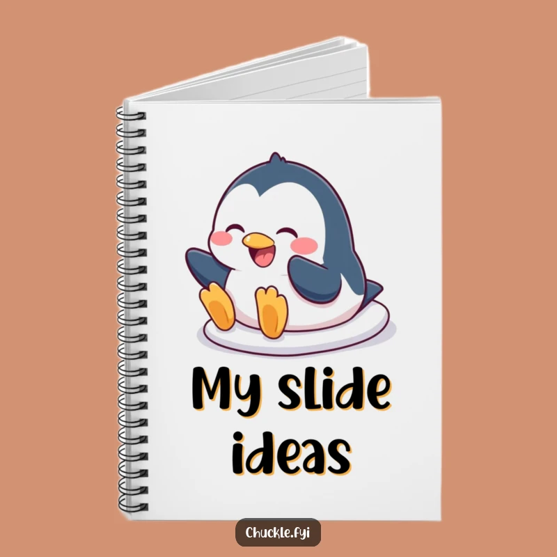 Funny Penguin Slide Notebook - Comical Character Journal, Hilarious Note-Taking Fun