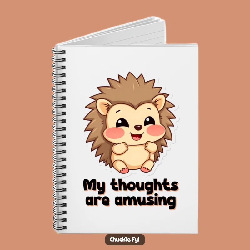 Funny Hedgehog Notebook: Amused Puffed Cheeks Journal