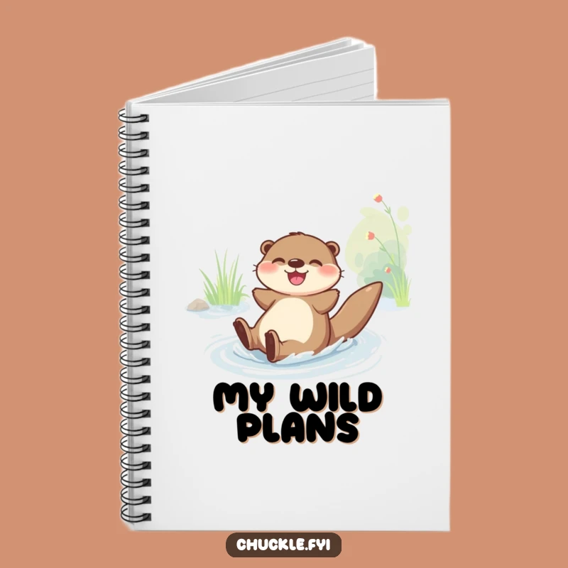 Funny Joyful Otter Sliding Notebook: Jot Down Your Fun Ideas, Great Funny Gift