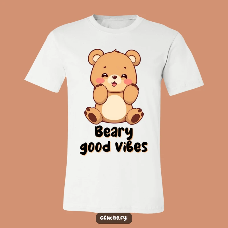 Funny Bear Cub Clapping T-Shirt: Wear Your Excitement Proudly