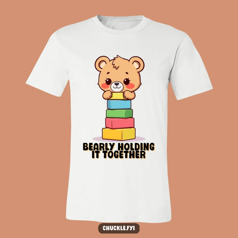Funny Bear Cub T-Shirt: Brave Balancing Act, The Ultimate Funny Gift Tee